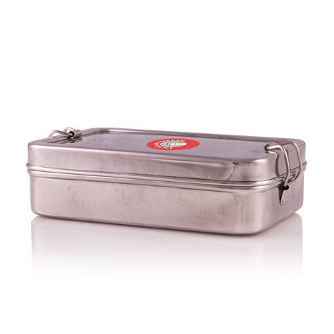 square indian tiffin box stainless steel with additional container|Square Indian.